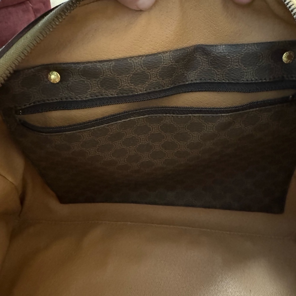 Celine Brown & Tan Monogram Canvas Top-Handle Tote - Picture 11 of 13
